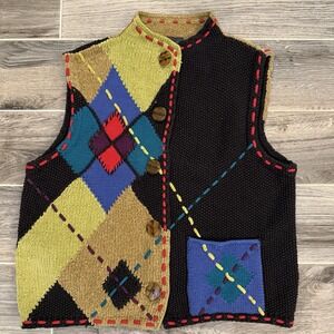 Colorful Patchwork Women's Sweater Vest